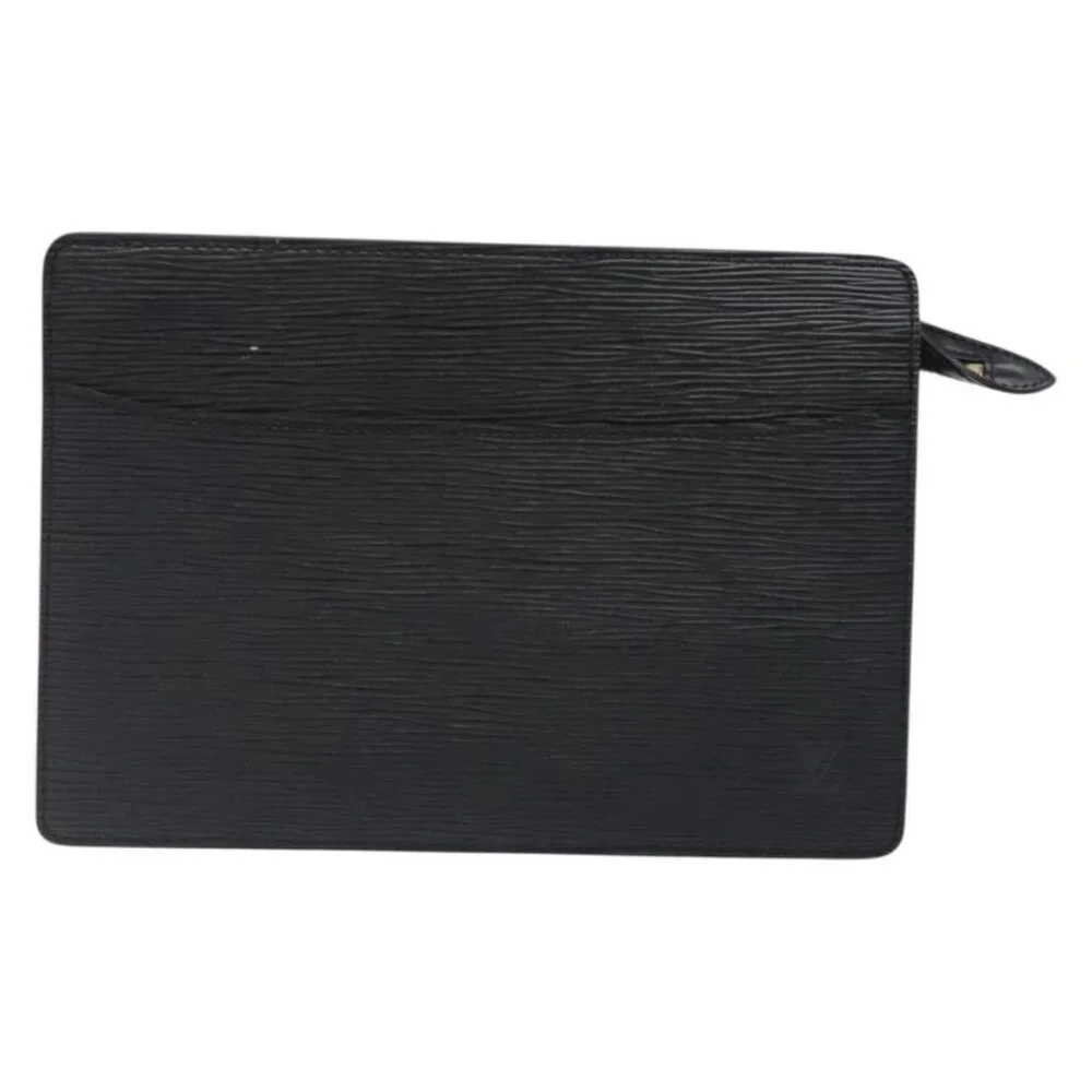 LOUIS VUITTON Epi Pochette Homme Clutch Bag Black Noir LV Auth